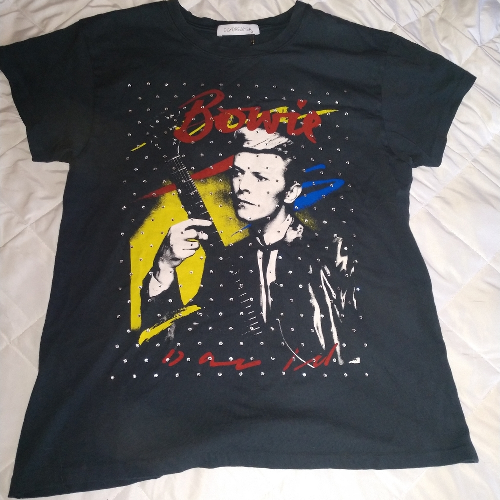 David Bowie shirt with rhinestones